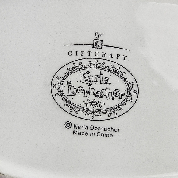 Vintage Karla Dornacher Giftcraft Apple Accent Cream And Sugar Set - Picture 7 of 10